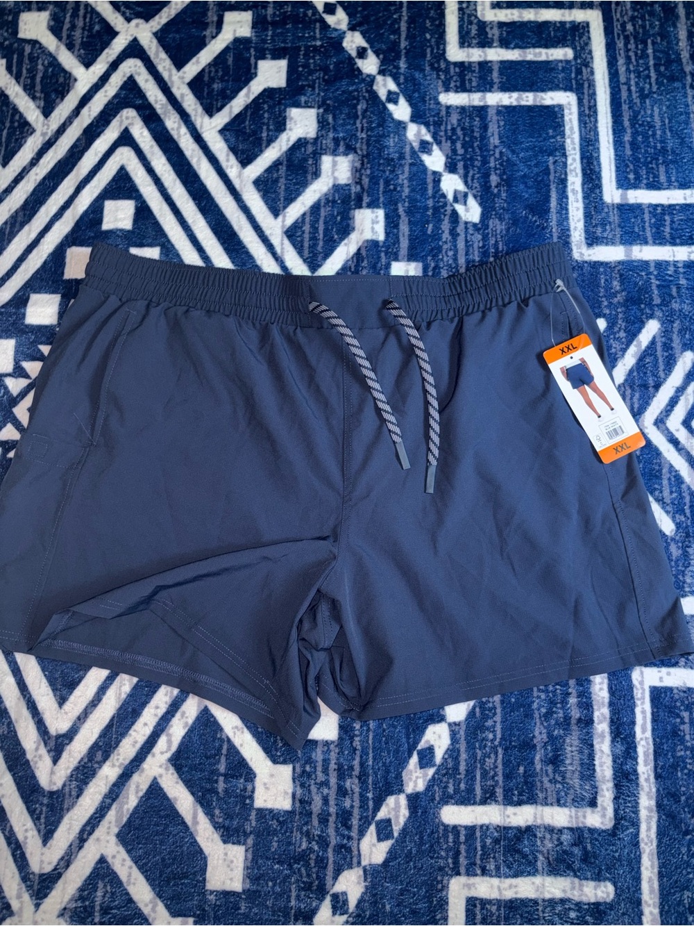 Pacific Trail Navy Blue Women's Athletic Shorts with Drawstring